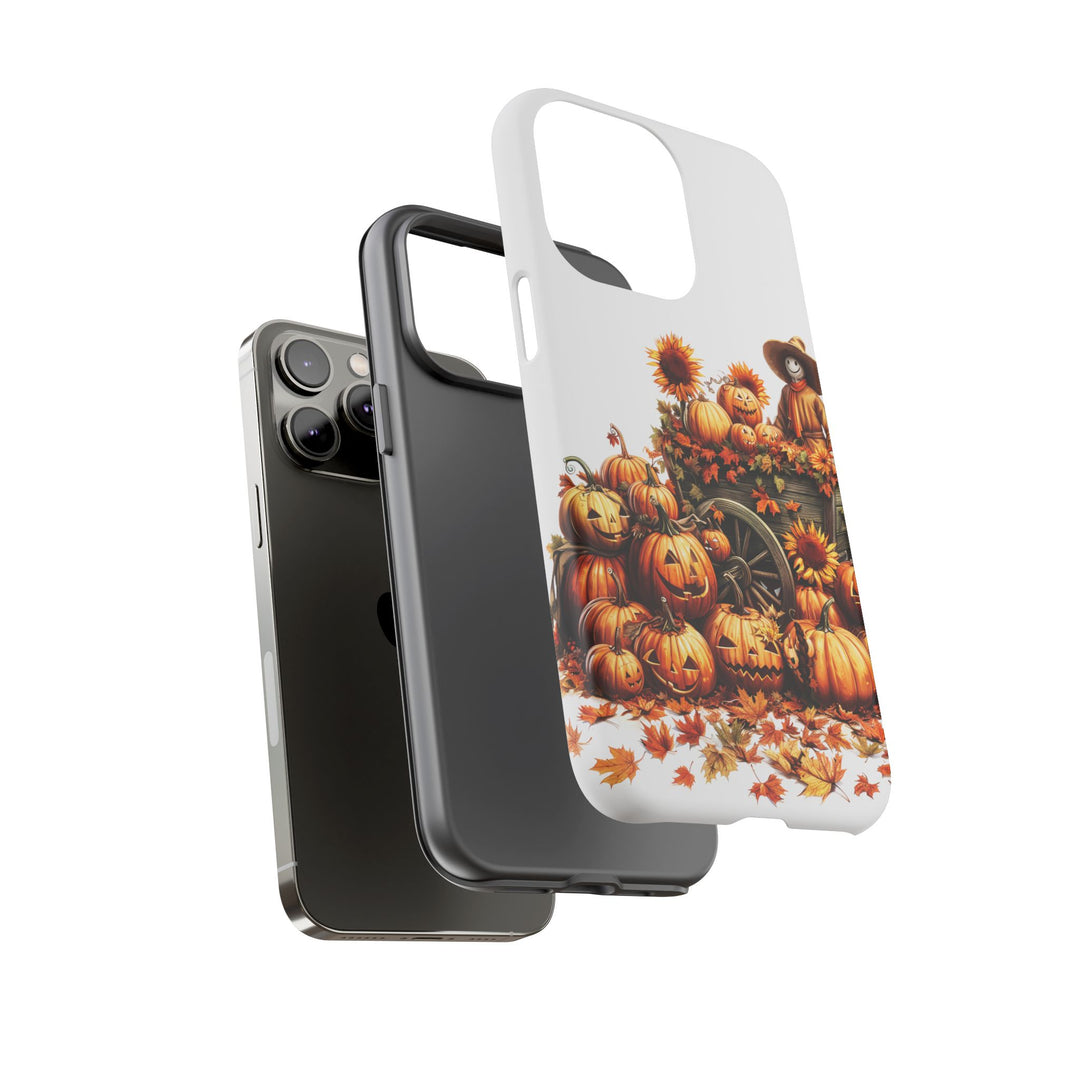 Impact Resistant, Fall Leaves Scarecrow, Cute Phone Cases for Samsung S24, S23, S22, S21, IPhone 15 pro Iphone 14 pro Iphone 13 IPhone 12 Iphone 11 - Studio40ParkLane