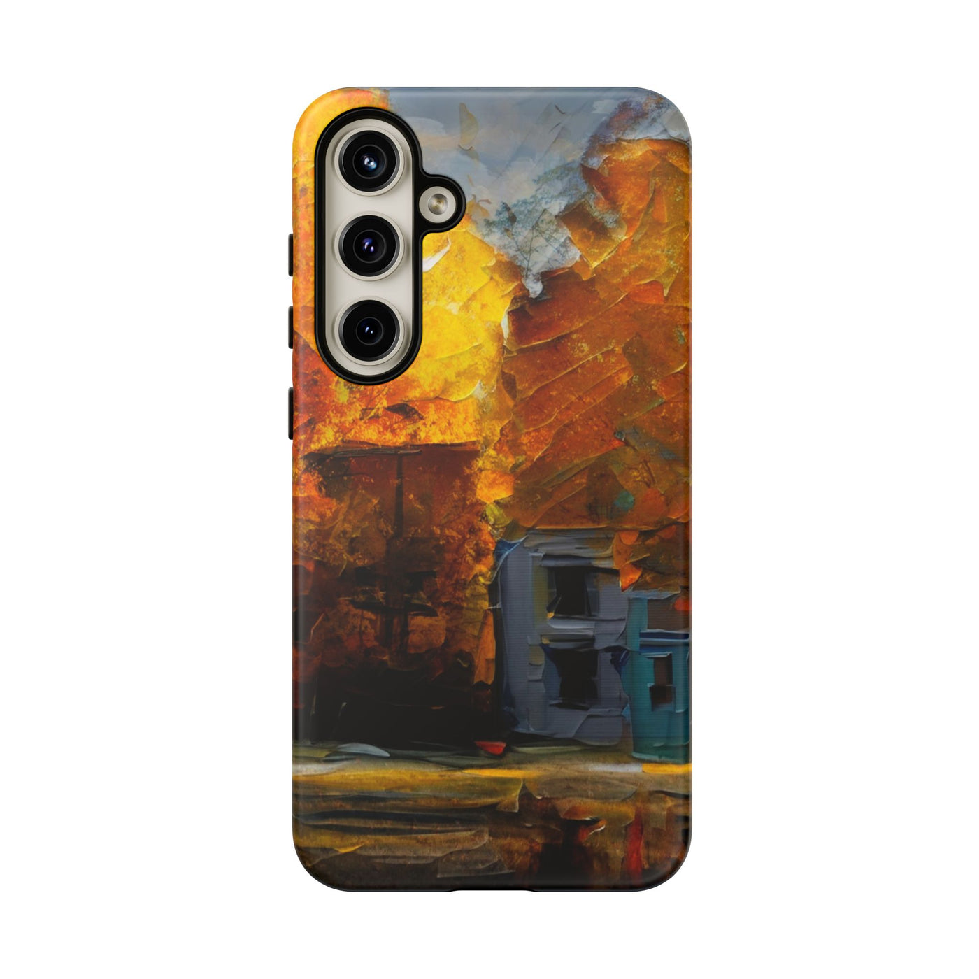 Impact Resistant, Fall Leaves Oil Painting, Cute Phone Cases for Samsung S24, S23, S22, S21, IPhone 15 pro Iphone 14 pro Iphone 13 IPhone 12 Iphone 11