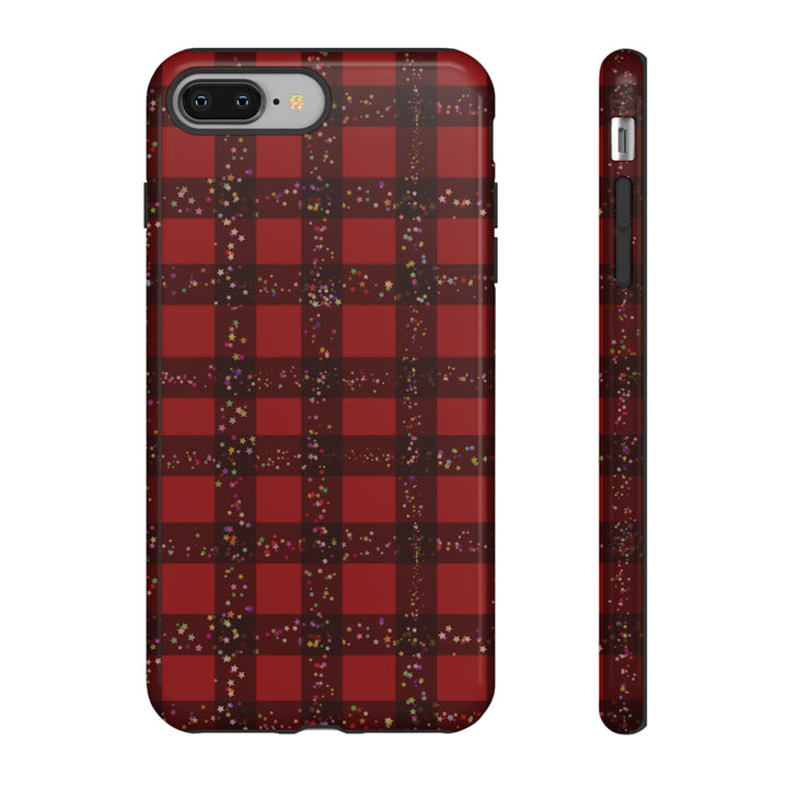 Cute IPhone Case | iPhone 15 Case | iPhone 15 Pro Max Case, Iphone 14 Case, Iphone 14 Pro Max Case IPhone Case for Art Lovers, Red Festive Plaid - Studio40ParkLane