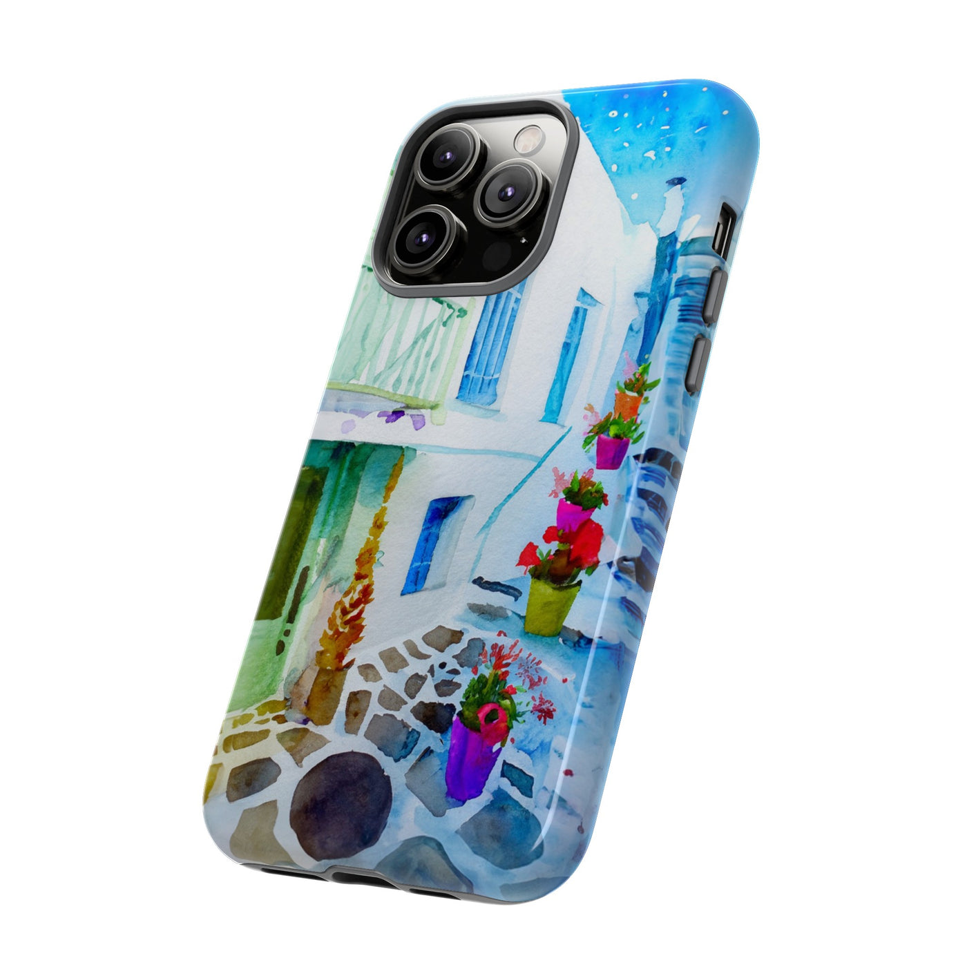 Impact Resistant, Greece House, Cute Phone Cases for Samsung S24, S23, S22, S21, IPhone 15 pro Iphone 14 pro Iphone 13 IPhone 12 Iphone 11