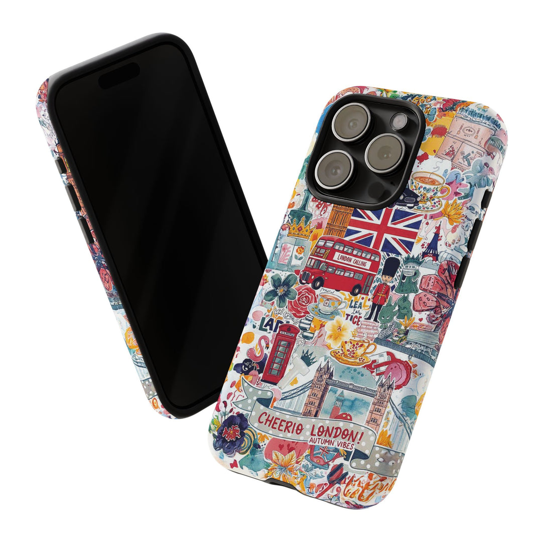 London England Coquette Collage Tough Premium Phone Case - For iPhone 17 Pro Max iPhone 16 Pro iPhone 15 Iphone 14 Plus 13 Pro 12 11 10 XR - Studio40ParkLane
