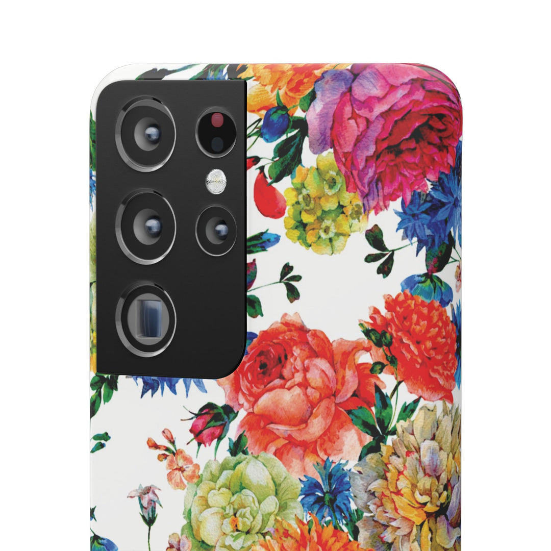Sleek Snap Colorful Flowers Cute Phone Case for iPhone 16 15 14 13 12 11 X Xs Max Xr Pro Plus Samsung Galaxy S24 S23 S22 S21 S20 Note Ultra