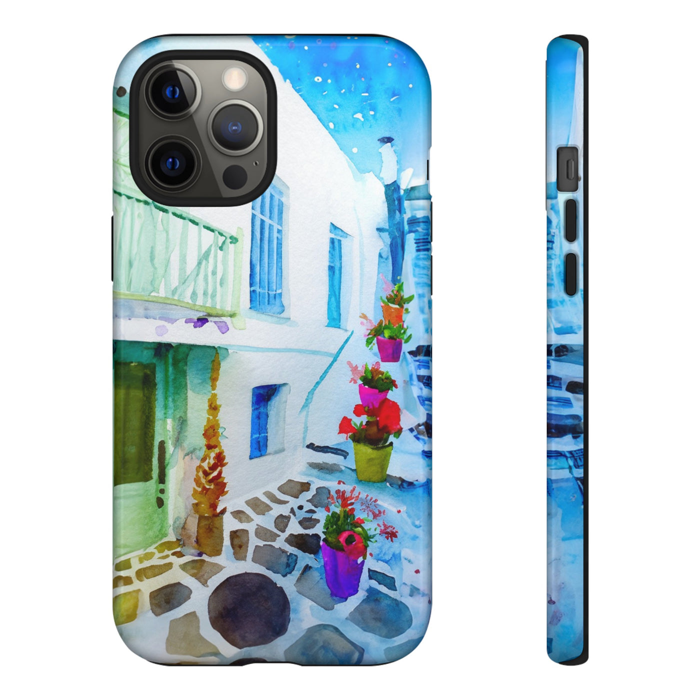 Impact Resistant, Greece House, Cute Phone Cases for Samsung S24, S23, S22, S21, IPhone 15 pro Iphone 14 pro Iphone 13 IPhone 12 Iphone 11