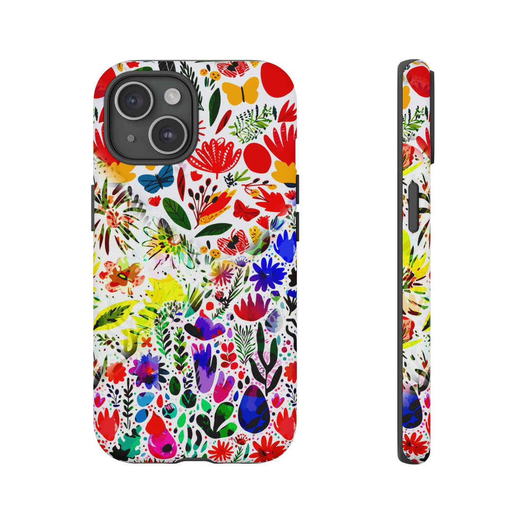 Impact Resistant, Colored Flowers, Cute Phone Cases for Samsung S24, S23, S22, S21, IPhone 15 pro Iphone 14 pro Iphone 13 IPhone 12 Iphone 11 - Studio40ParkLane