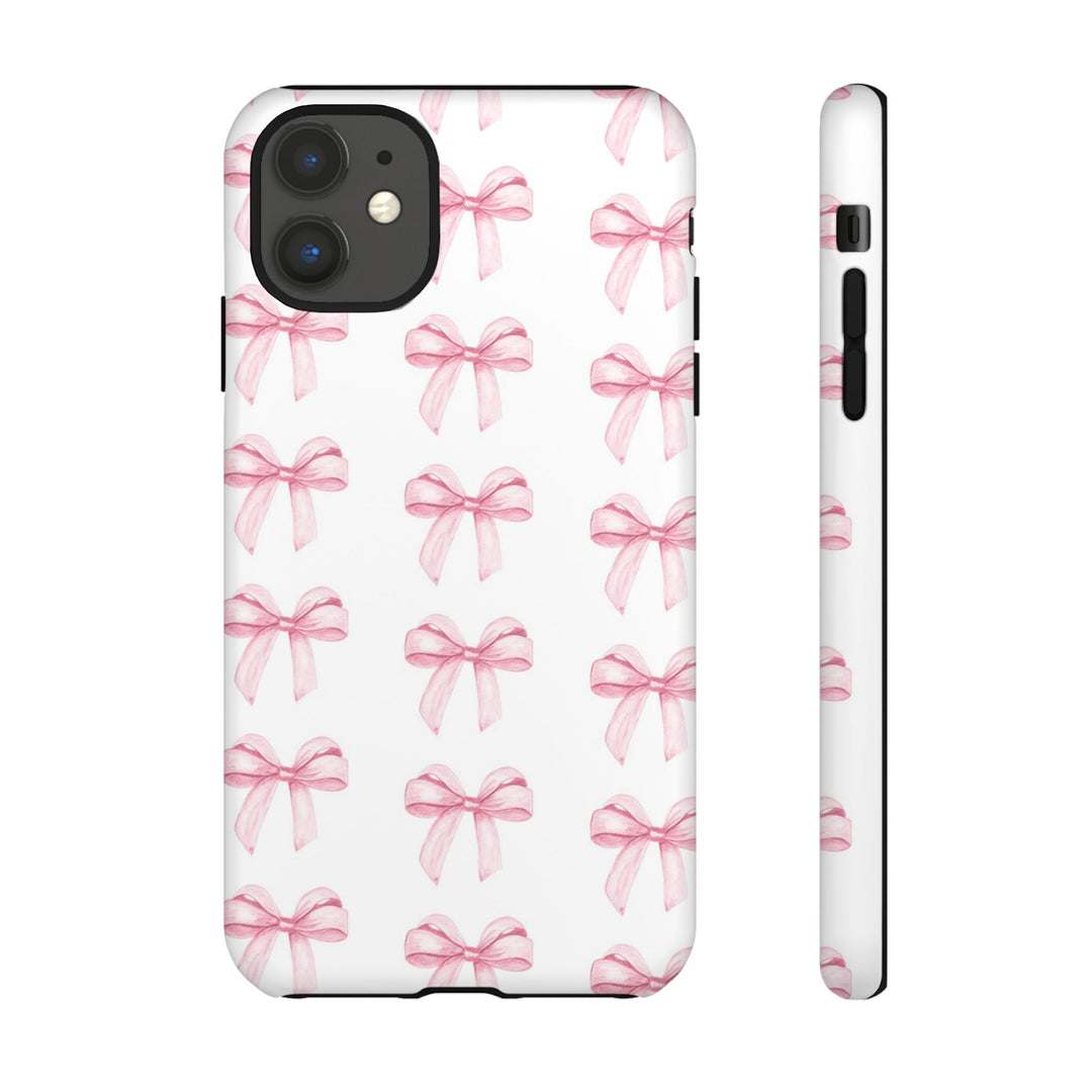 Pink Bows Cute Phone Case, for IPhone 16 Pro Max | Iphone 15, Iphone 14, IPhone 13 Case, 11 8 7, Samsung Galaxy S24, S23, S22, S21, 2 Layer Protection - Studio40ParkLane