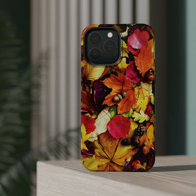 Aesthetic Tough Magsafe Fall Leaves Foliage Phone Case - For iPhone 17 Pro Max iPhone 16 Pro iPhone 15 Iphone 14 Plus 13 Pro 12 11 10 - Studio40ParkLane