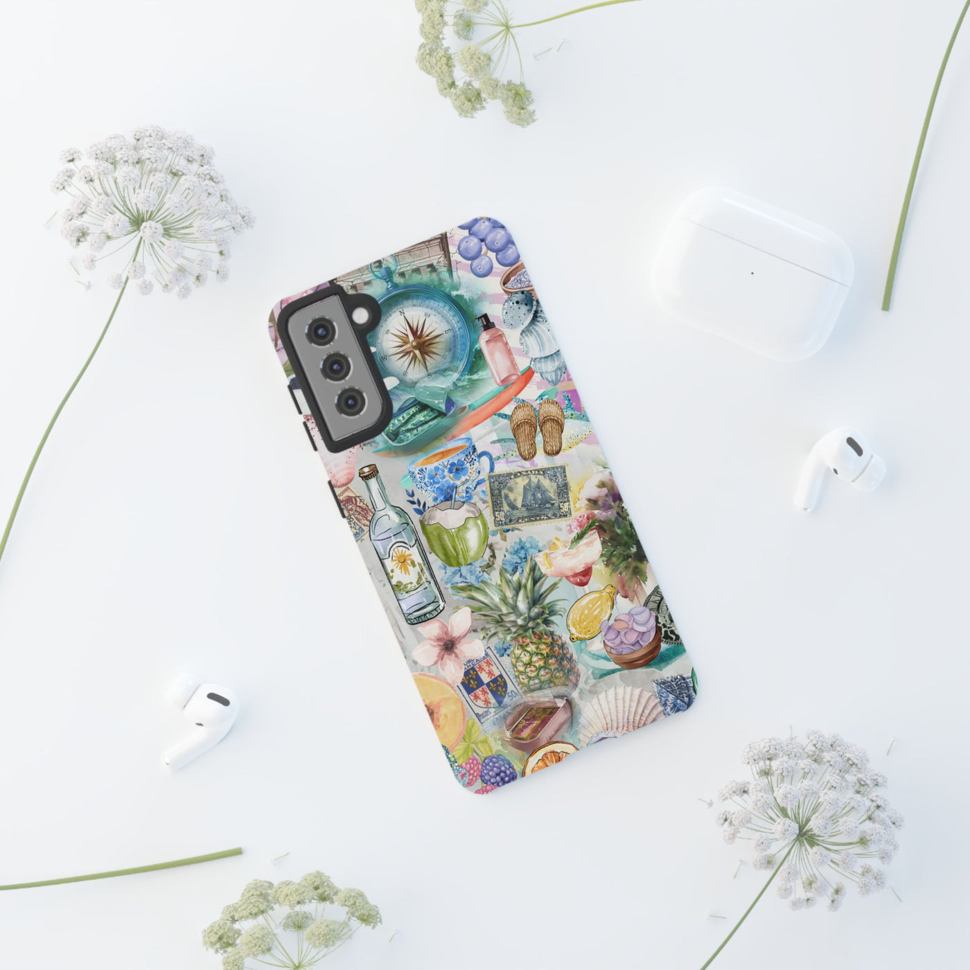 Impact Resistant, Travel Coquette Collage, Cute Phone Cases for Samsung S24, S23, S22, S21, IPhone 15 pro Iphone 14 pro Iphone 13 IPhone 12 Iphone 11