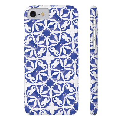 Slim Blue Mosaic Gift for Her Cute Phone Cases for Iphone 16 Case | iPhone 15 Case | iPhone 15 Pro Max Case, Iphone 14, Iphone 14 Pro Max, Iphone 13, 11,10,8,7