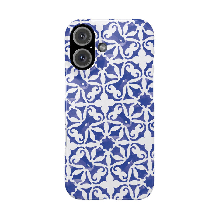 Slim Blue Mosaic Gift for Her Cute Phone Cases for Iphone 16 Case | iPhone 15 Case | iPhone 15 Pro Max Case, Iphone 14, Iphone 14 Pro Max, Iphone 13, 11,10,8,7 - Studio40ParkLane