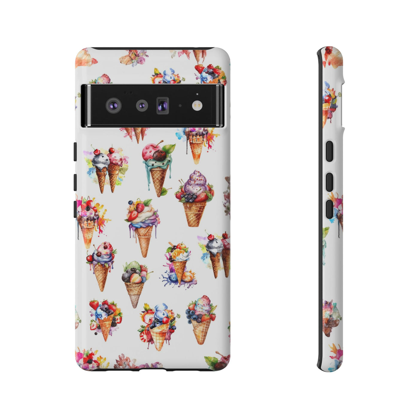 Impact Resistant, Summer Icecream, Cute Phone Cases for Samsung S24, S23, S22, S21, IPhone 15 pro, Iphone 14 pro, Iphone 13 IPhone 12, Iphone 11