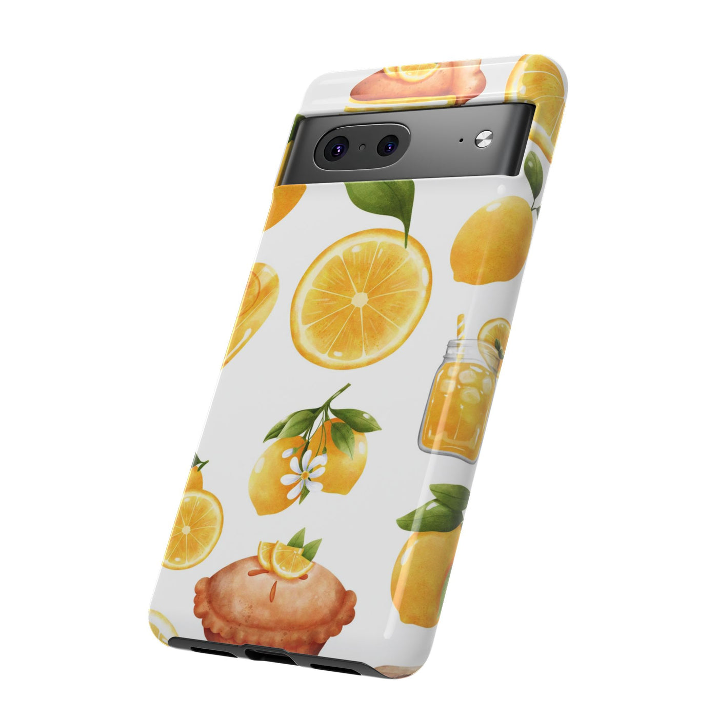 Impact Resistant, Lemon Fruit Pie, Cute Phone Cases for Samsung S24, S23, S22, S21, IPhone 15 pro Iphone 14 pro Iphone 13 IPhone 12 Iphone 11