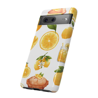 Impact Resistant, Lemon Fruit Pie, Cute Phone Cases for Samsung S24, S23, S22, S21, IPhone 15 pro Iphone 14 pro Iphone 13 IPhone 12 Iphone 11