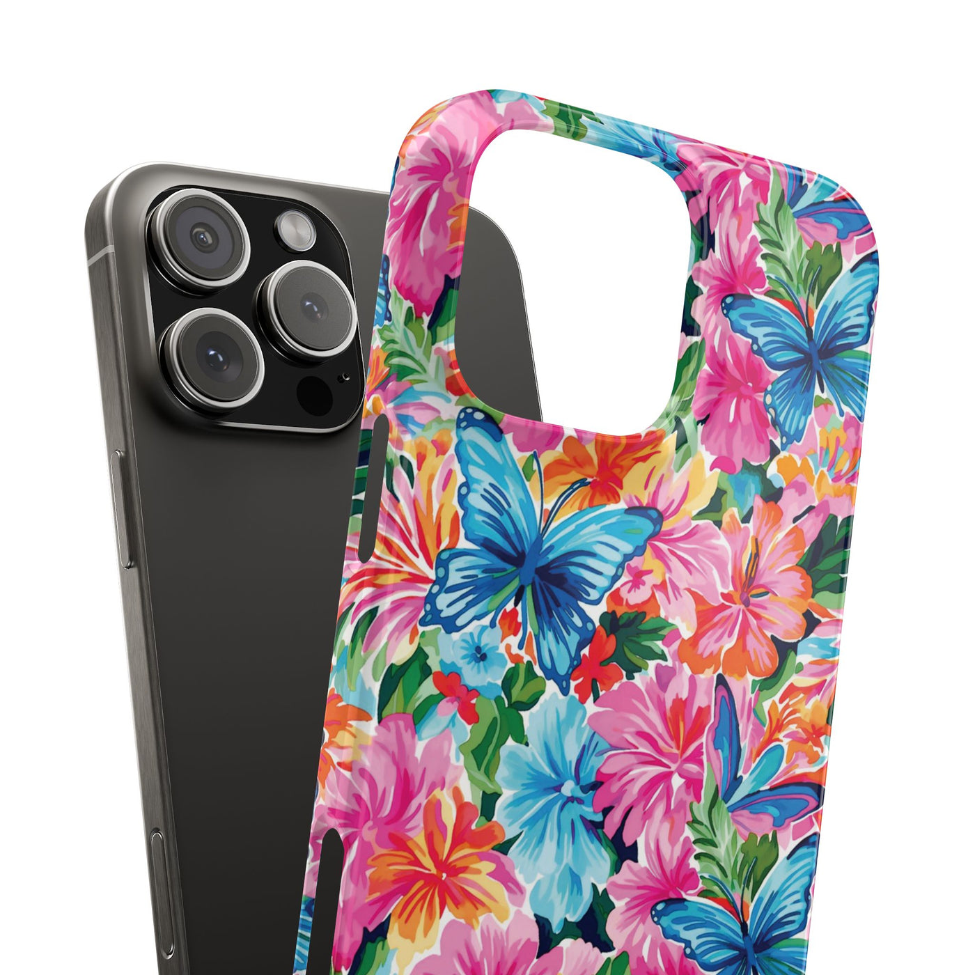 Slim Butterflies Flowers Gift for Her Cute Phone Cases for Iphone 16 Pro Max | iPhone 15 Case | iPhone 15 Pro Max Case, Iphone 14, 13, 12, 11, 10, 8, 7 - Studio40ParkLane