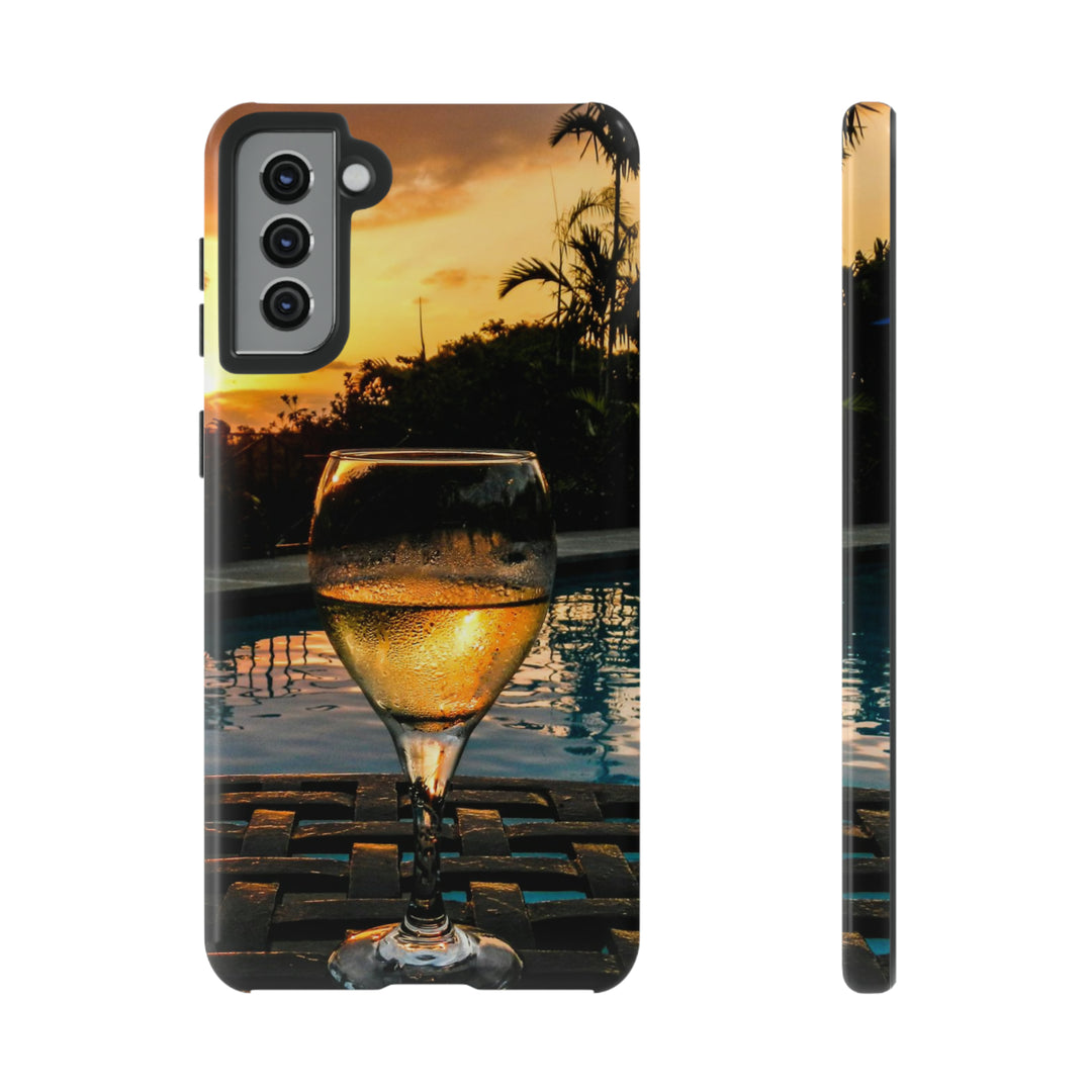 Samsung Galaxy Phone Case | Galaxy S23, S22, S21, S20 | Luxury Case Double Layered | Impact Resistant | Fashionable - Wine Glass 1 - Studio40ParkLane