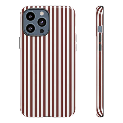 Tough Premium Chocolate Stripes Phone Case Gift for Her - For Apple iPhone 16 Pro Max 16e iPhone 15 Pro iPhone Iphone 14 Plus 13 Pro 12 SE XR - Studio40ParkLane