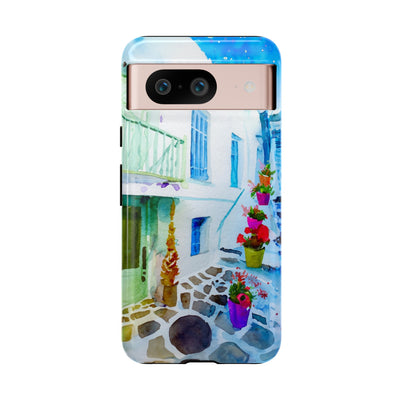 Impact Resistant, Greece House, Cute Phone Cases for Samsung S24, S23, S22, S21, IPhone 15 pro Iphone 14 pro Iphone 13 IPhone 12 Iphone 11