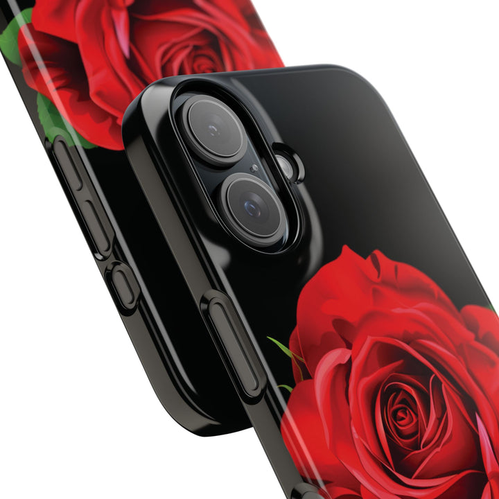 Slim Custom Personalized Red Rose Flowers Gift for Her Cute Phone Cases for Iphone 16 Pro Max | iPhone 15 Case | iPhone 15 Pro Max Case, Iphone 14, Iphone 14 Pro Max, Iphone 13 12 11 8 7 - Studio40ParkLane