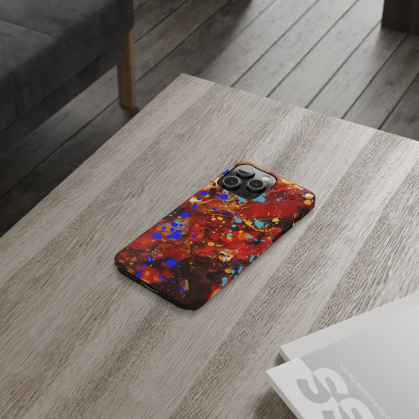 Slim Cute iPhone Cases - | iPhone 15 Case | iPhone 15 Pro Max Case, Iphone 14 Case, Iphone 14 Pro Max, Iphone 13, Fall Marble Paint Splash