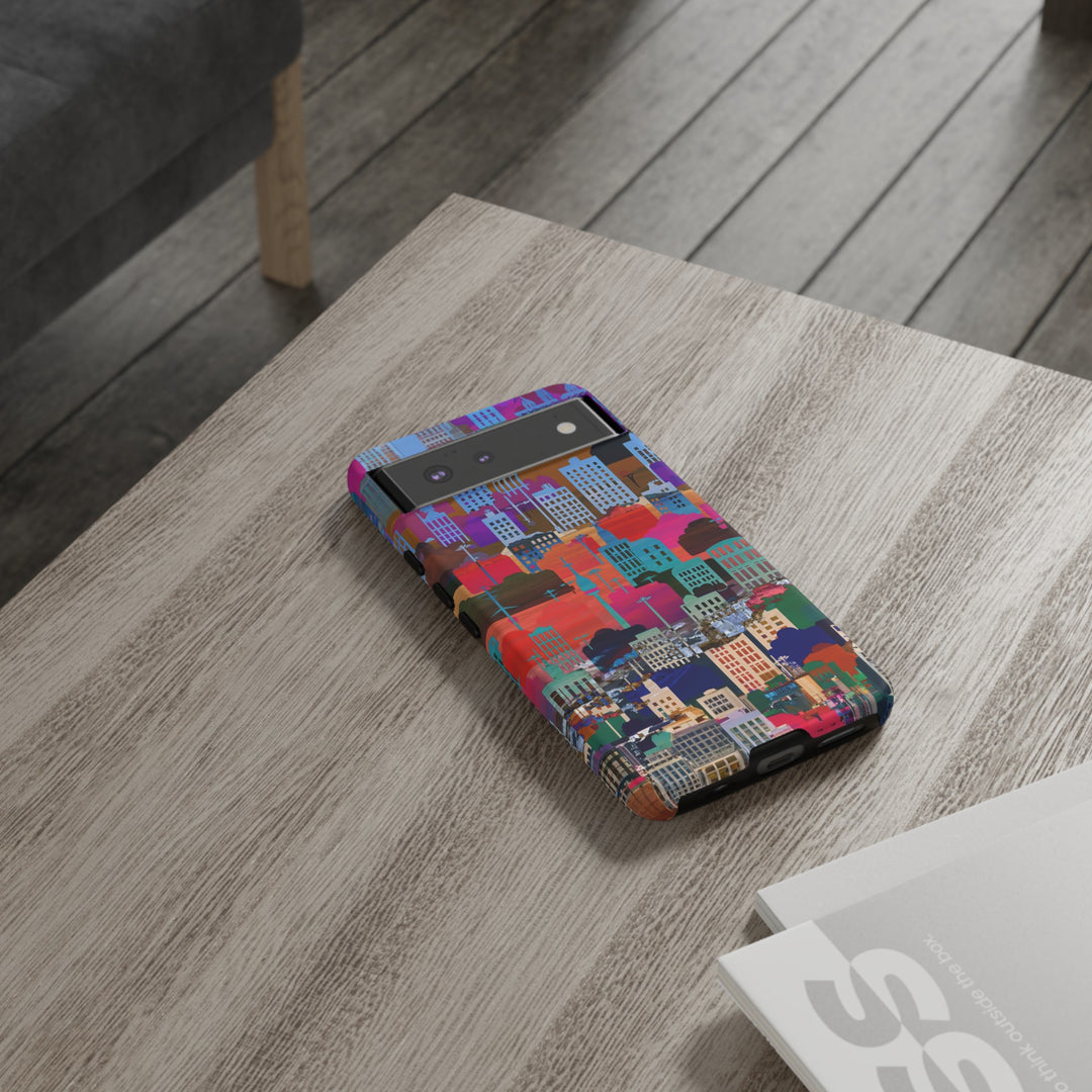 Cute Samsung Case | Cool Iphone Case | Summer City Skyline, Samsung S24, S23, S22, S21, IPhone 15 Case | Iphone 14 Case, Iphone 13 Case - Studio40ParkLane