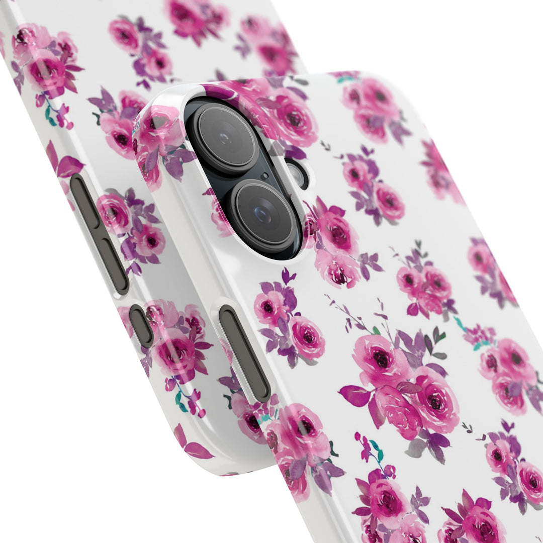 Sleek Snap Flowers Gift for Her Cute Phone Case for iPhone 16 15 14 13 12 11 X Xs Max Xr Pro Plus Samsung Galaxy S24 S23 S22 S21 S20 Ultra