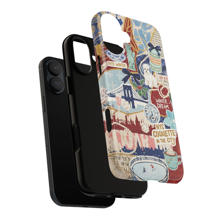 New York Winter Coquette Collage Tough Premium Phone Case - For iPhone 17 Pro Max iPhone 16 Pro iPhone 15 Iphone 14 Plus 13 Pro 12 11 10 XR