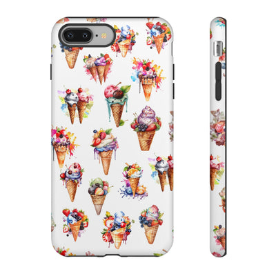 Impact Resistant, Summer Icecream, Cute Phone Cases for Samsung S24, S23, S22, S21, IPhone 15 pro, Iphone 14 pro, Iphone 13 IPhone 12, Iphone 11