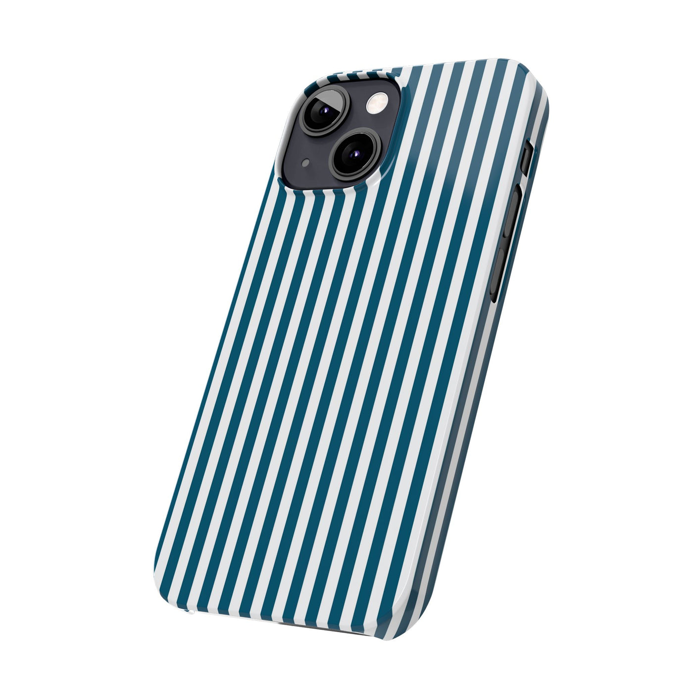 Slim Teal Blue Striped Cute Phone Case for Iphone 16 - | iPhone 15 Pro Max Case | iPhone 14 Case Iphone 13 12 11 10 9 8 7 X XS Gift for Her - Studio40ParkLane