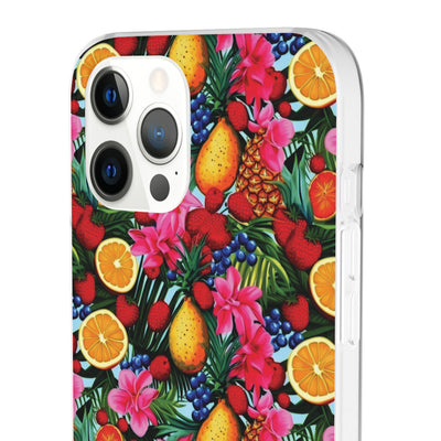 Cute Flexi Phone Cases, For Iphones and Samsung Galaxy Phones, Summer Mixed Fruit, Galaxy S23 Phone Case, Samsung S22 Case, Samsung S21, Iphone 15, Iphone 14, Iphone 13