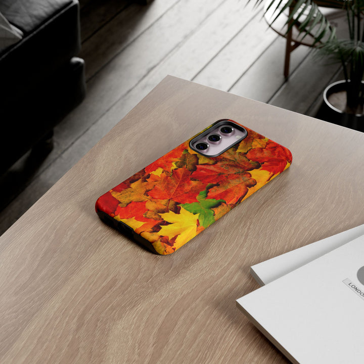 Fall Leaves Impact Resistant, Cute Phone Cases for Samsung S24, S23, S22, S21, IPhone 15 pro Iphone 14 pro Iphone 13 IPhone 12 Iphone 11 - Studio40ParkLane