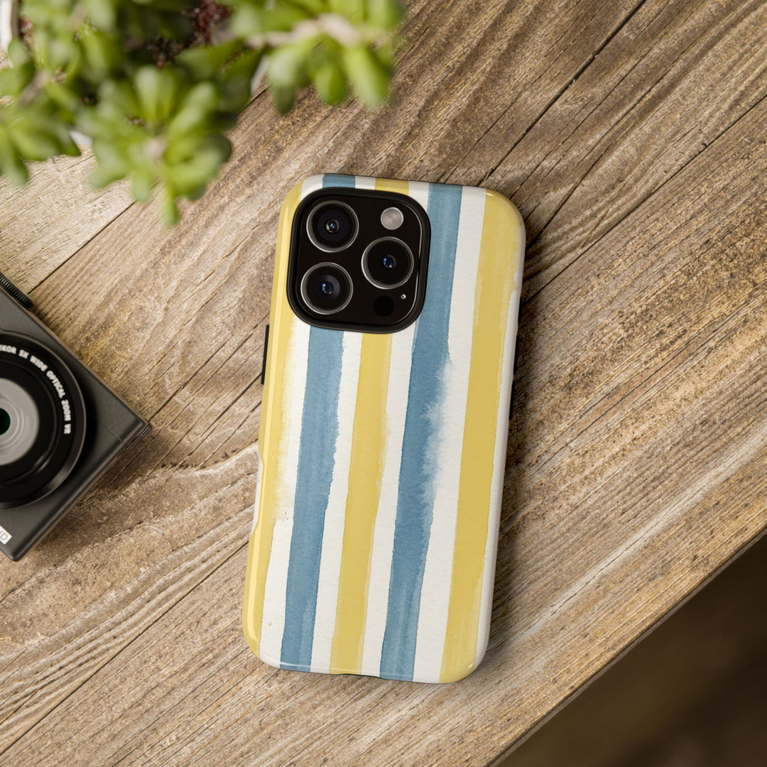 Tough Cute Yellow Stripes Phone Case, for IPhone 17 Pro Max | Iphone 17 Air, Iphone 16, IPhone 15, 14 13 12, Samsung Galaxy S26, S25, S24, S23 - Studio40ParkLane