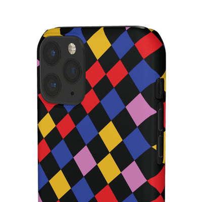 Colorful Checkerboard Cute Phone Case - Sleek Snap - for iPhone 16 15 14 13 12 11 Max Pro Plus Samsung Galaxy S24 S23 S22 S21 S20 Plus Ultra - Studio40ParkLane