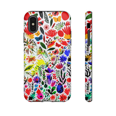 Impact Resistant, Colored Flowers, Cute Phone Cases for Samsung S24, S23, S22, S21, IPhone 15 pro Iphone 14 pro Iphone 13 IPhone 12 Iphone 11