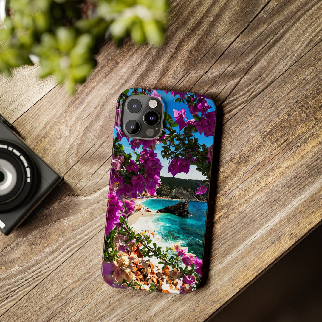 Slim Bougainvillea Sea View Cute Phone Cases for Iphone | iPhone 15 Case | iPhone 15 Pro Max Case, Iphone 14, Iphone 14 Pro Max, Iphone 13 - Studio40ParkLane