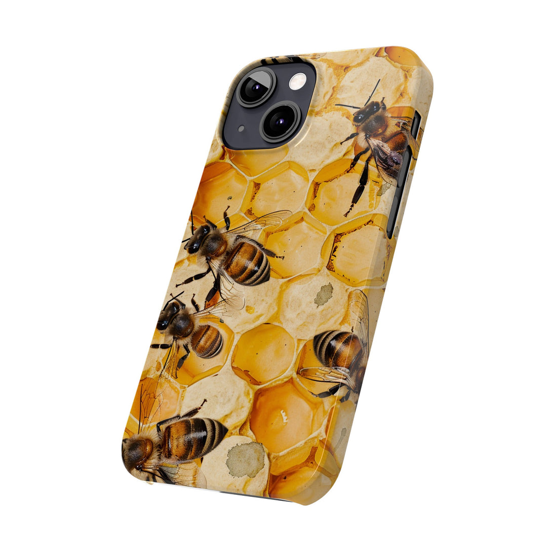 Slim Cute Phone Cases for Iphone - | iPhone 15 Case | iPhone 15 Pro Max Case, Iphone 14 Case, Iphone 14 Pro Max, Iphone 13, Summer Honey Bees - Studio40ParkLane