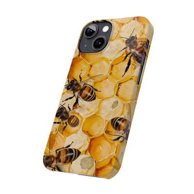 Summer Honey Bees Slim Cute Phone Cases for Iphone | iPhone 15 Case | iPhone 15 Pro Max Case, Iphone 14, Iphone 14 Pro Max, Iphone 13, 12