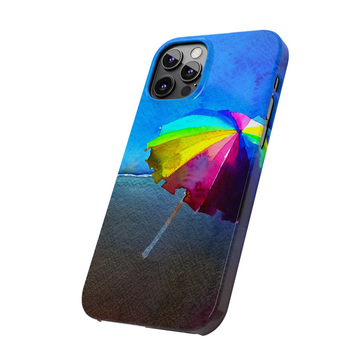 Slim Cute Phone Cases for Iphone - | iPhone 15 Case | iPhone 15 Pro Max Case, Iphone 14 Case, Iphone 14 Pro Max, Iphone 13, Summer Beach Umbrella - Studio40ParkLane