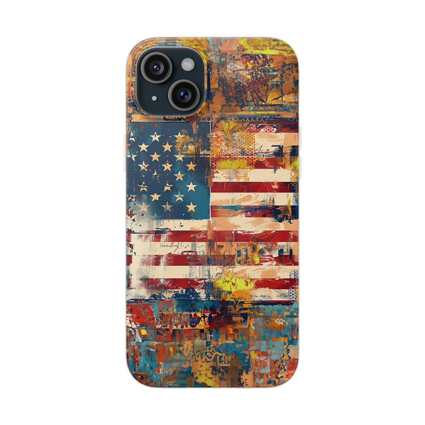 Cute Flexi Phone Cases, US Flag Abstract, Compatible with Samsung Galaxy S23, Samsung S22, Samsung S21, Samsung S20, Galaxy S20 Ultra