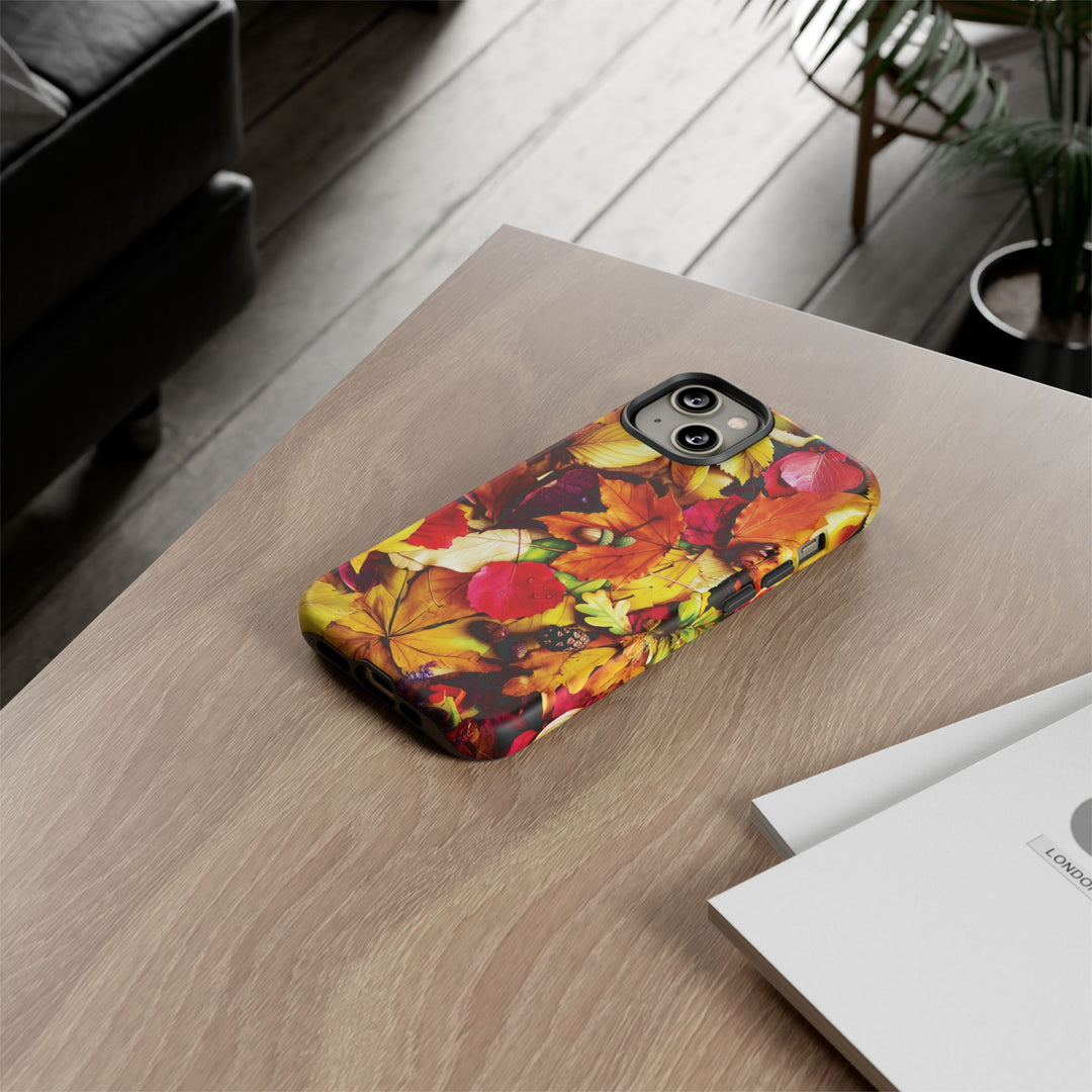 Aesthetic Tough Fall Leaves Foliage Premium Phone Case - For iPhone 17 Pro Max iPhone 16 Pro iPhone 15 Iphone 14 Plus 13 Pro 12 11 10 XR - Studio40ParkLane