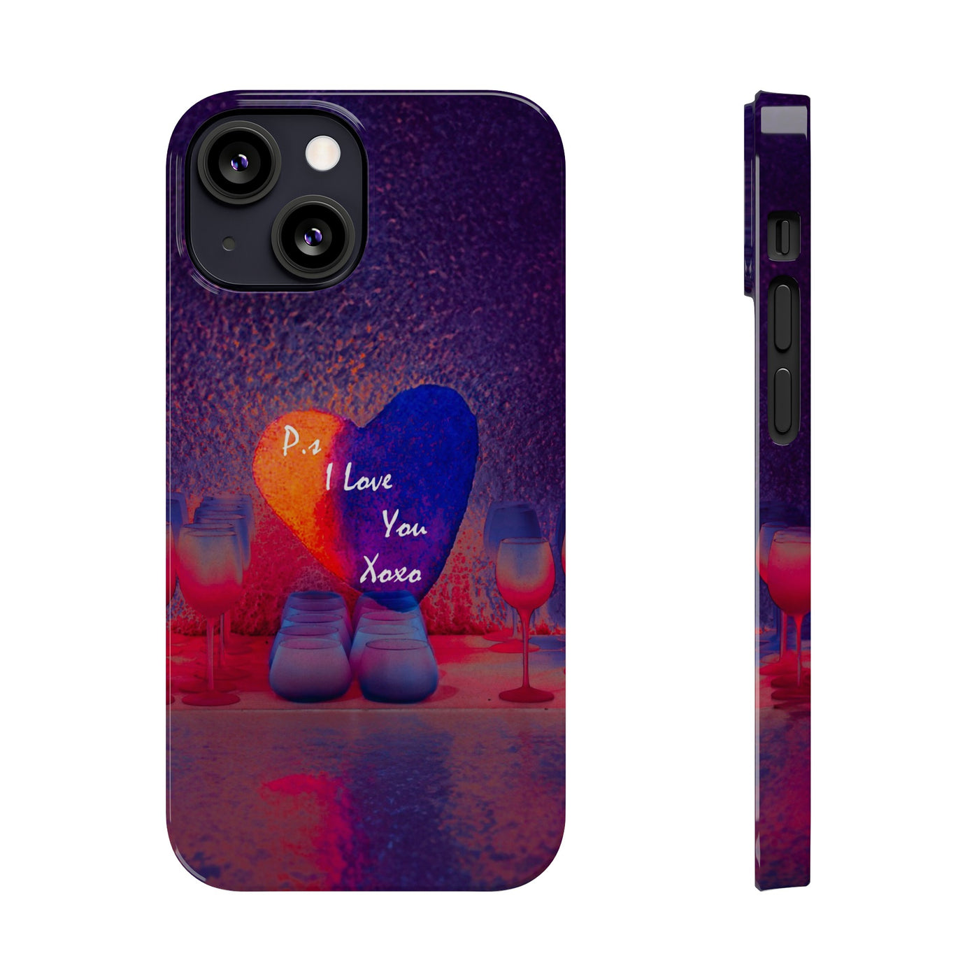 Sunset Valentine Heart Slim Cute Phone Cases for Iphone | iPhone 15 Case | iPhone 15 Pro Max Case, Iphone 14, Iphone 14 Pro Max, Iphone 13, 12