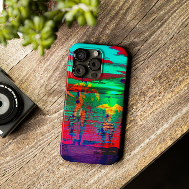 Slim Cute Phone Cases for Iphone - | iPhone 15 Case | iPhone 15 Pro Max Case, Iphone 14 Case, Iphone 14 Pro Max, Iphone 13, Sunset Mystery Dance - Studio40ParkLane