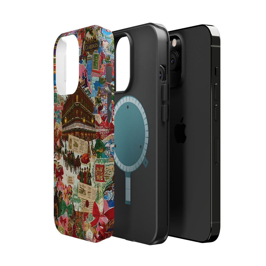 Aesthetic Tough Magsafe London Coquette Collage Phone Case - For iPhone 17 Pro Max iPhone 16 Pro iPhone 15 Iphone 14 Plus 13 Pro 12 11 10 - Studio40ParkLane
