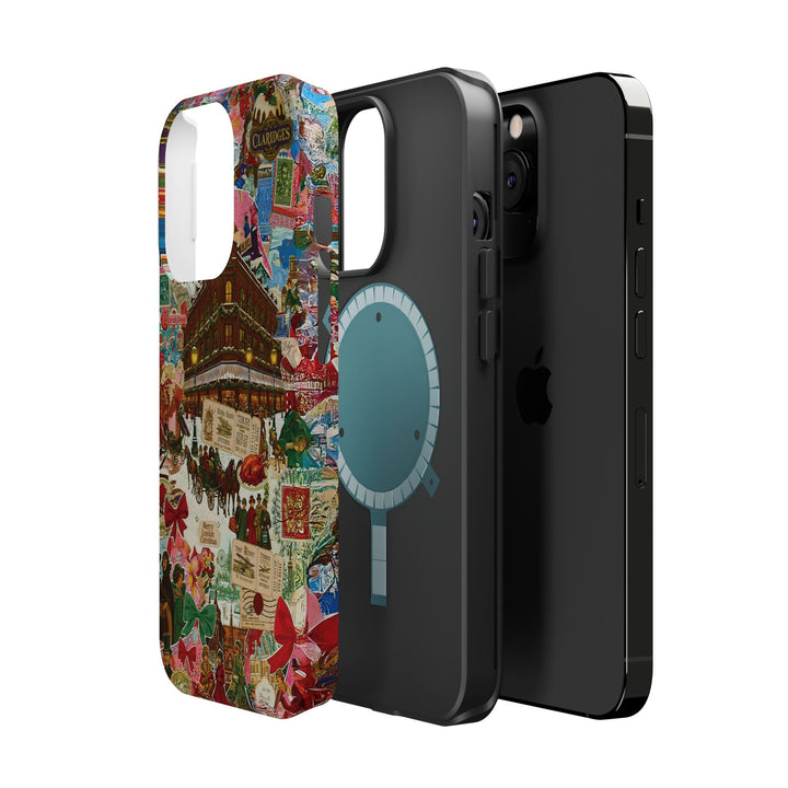 Aesthetic Tough Magsafe London Coquette Collage Phone Case - For iPhone 17 Pro Max iPhone 16 Pro iPhone 15 Iphone 14 Plus 13 Pro 12 11 10 - Studio40ParkLane