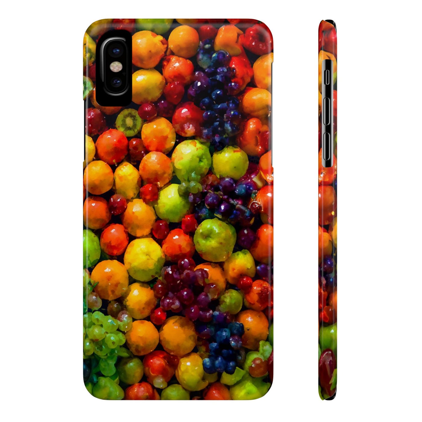 Slim Cute Phone Cases for Iphone  | iPhone 15 Case | iPhone 15 Pro Max Case, Iphone 14, Iphone 14 Pro Max, Iphone 13, Summer Assorted Fruits