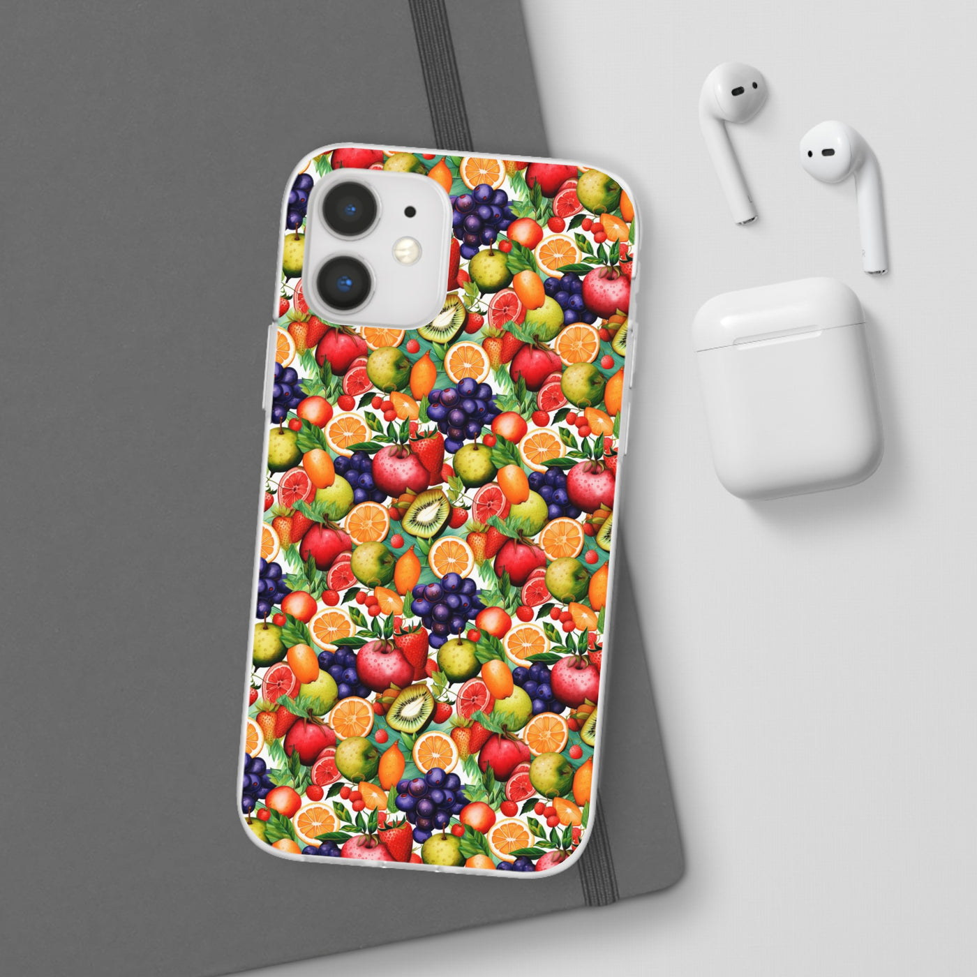 Cute Flexi Phone Cases, Summer Fruit Mix, Compatible with Samsung Galaxy S23, Samsung S22, Samsung S21, Samsung S20, Galaxy S20 Ultra