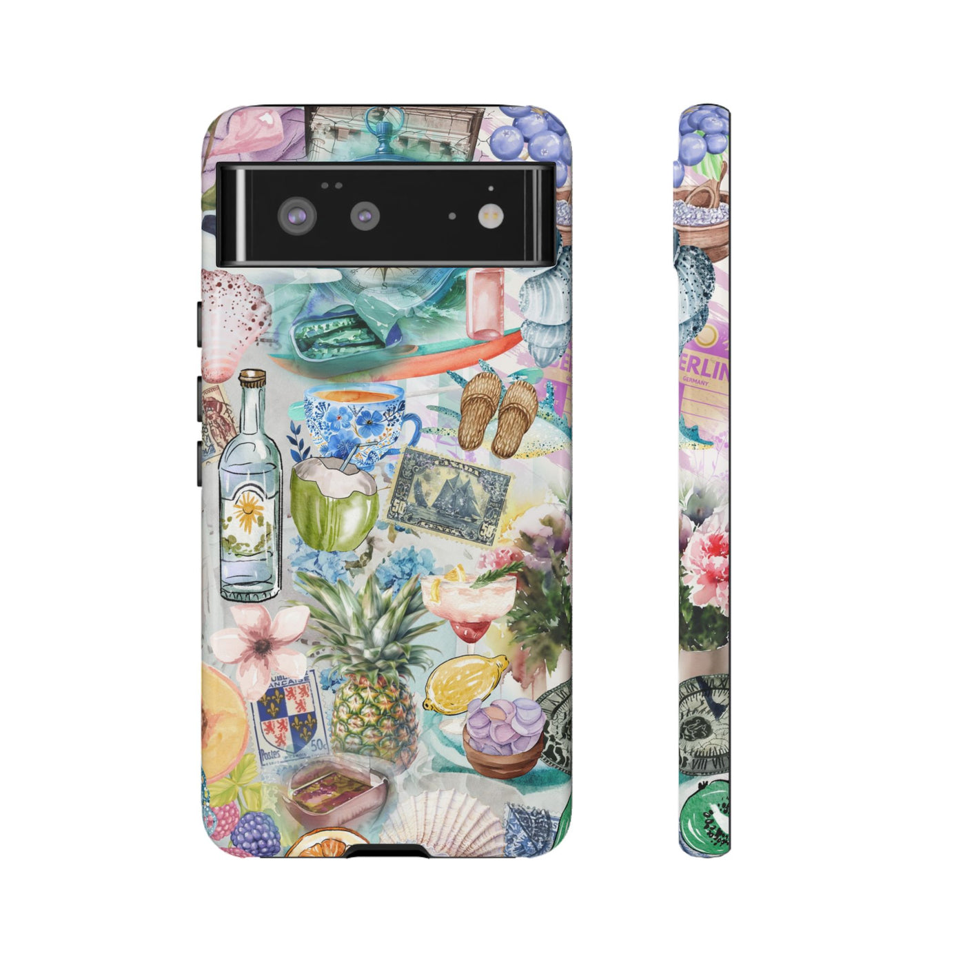 Impact Resistant, Travel Coquette Collage, Cute Phone Cases for Samsung S24, S23, S22, S21, IPhone 15 pro Iphone 14 pro Iphone 13 IPhone 12 Iphone 11