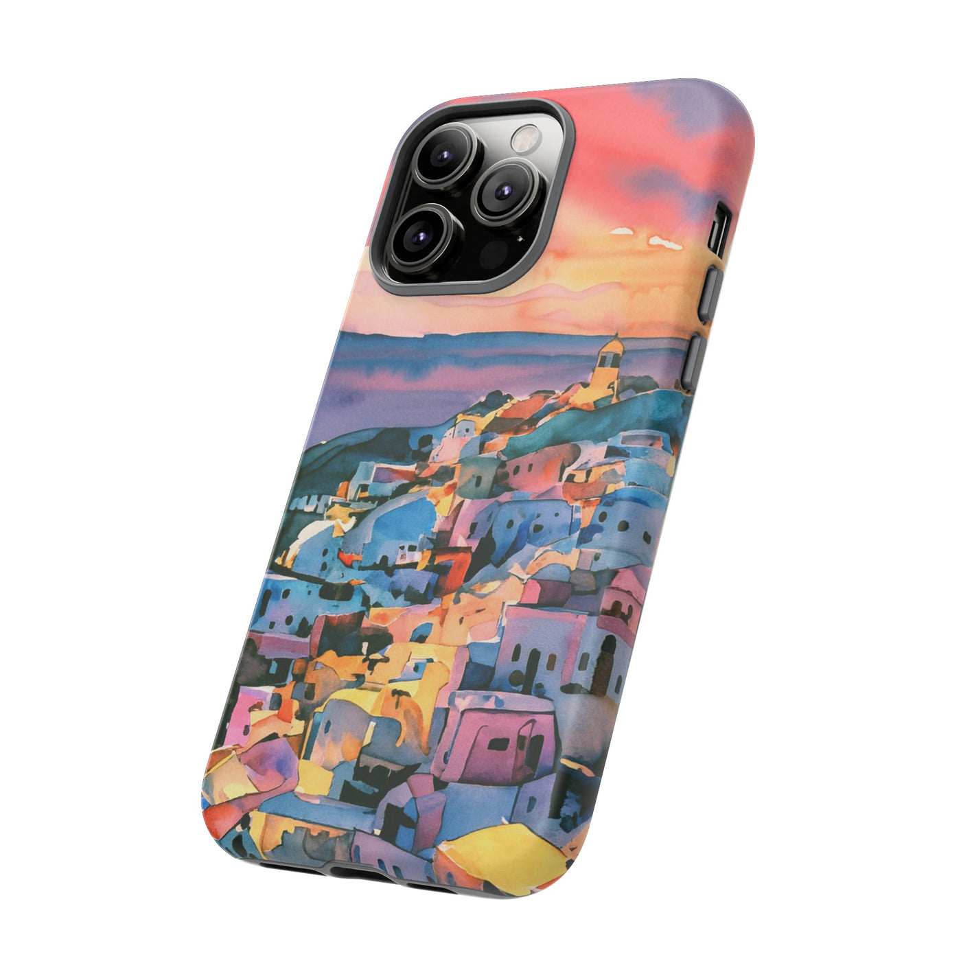 Impact Resistant, Greek Sunset, Cute Phone Cases for Samsung S24, S23, S22, S21, IPhone 15 pro Iphone 14 pro Iphone 13 IPhone 12 Iphone 11