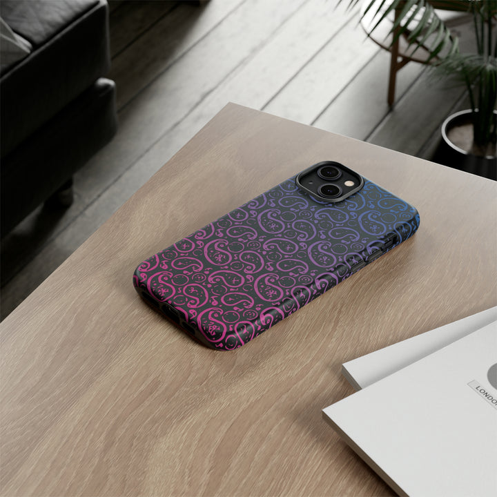 Cute IPhone Case | iPhone 15 Case | iPhone 15 Pro Max Case, Iphone 14 Case, Iphone 14 Pro Max Case IPhone Case for Art Lovers, Paisley Blue Pink - Studio40ParkLane