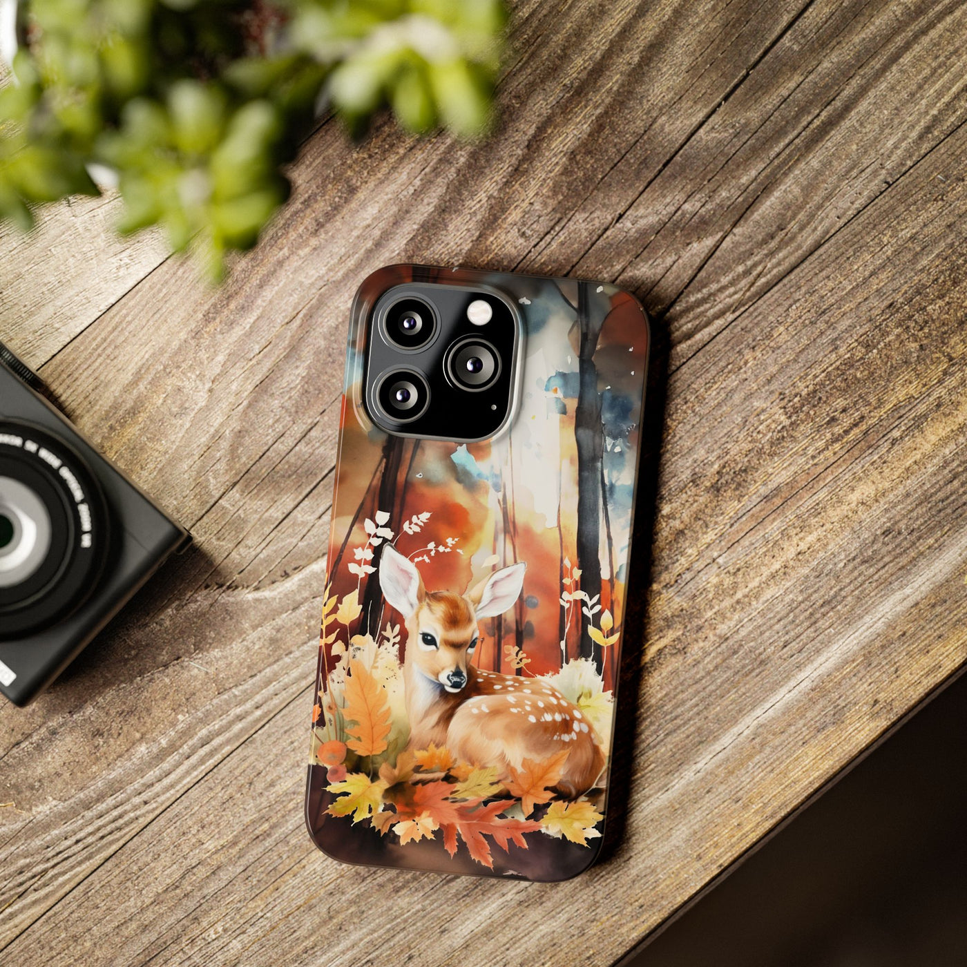 Slim Fall Autumn Forest Deer Gift for Her Cute Phone Cases for Iphone 16 | iPhone 15 Case | iPhone 15 Pro Max Case, Iphone 14, Iphone 14 Pro Max, Iphone 13, Slim