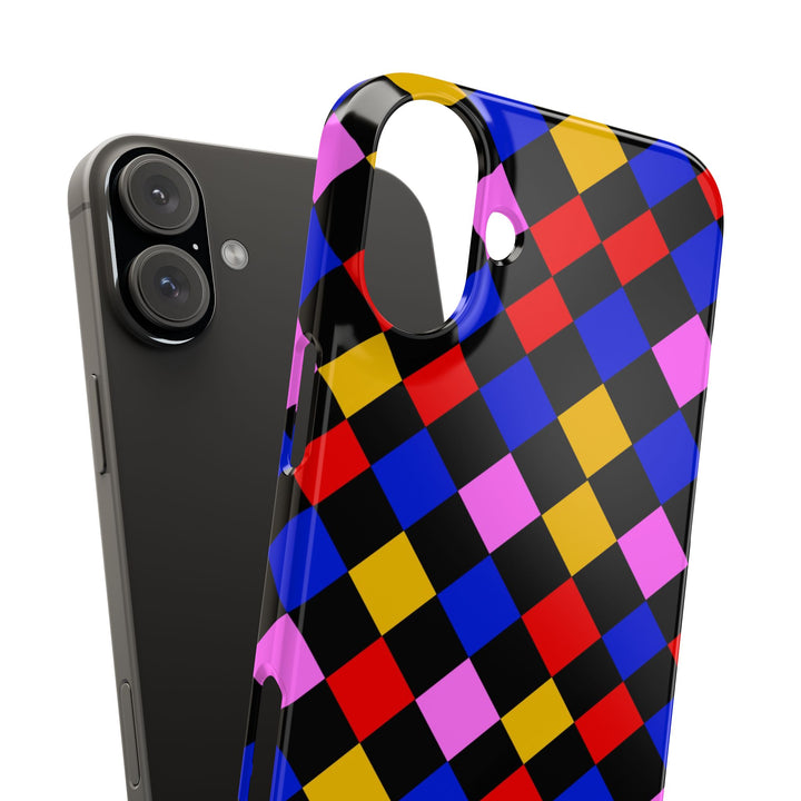 Slim Abstract Colorful Checkerboard Cute Phone Case for Iphone 17 - | iPhone 16 Pro Max Case | iPhone 15 Case Iphone 14 13 12 11 Gift for Her - Studio40ParkLane