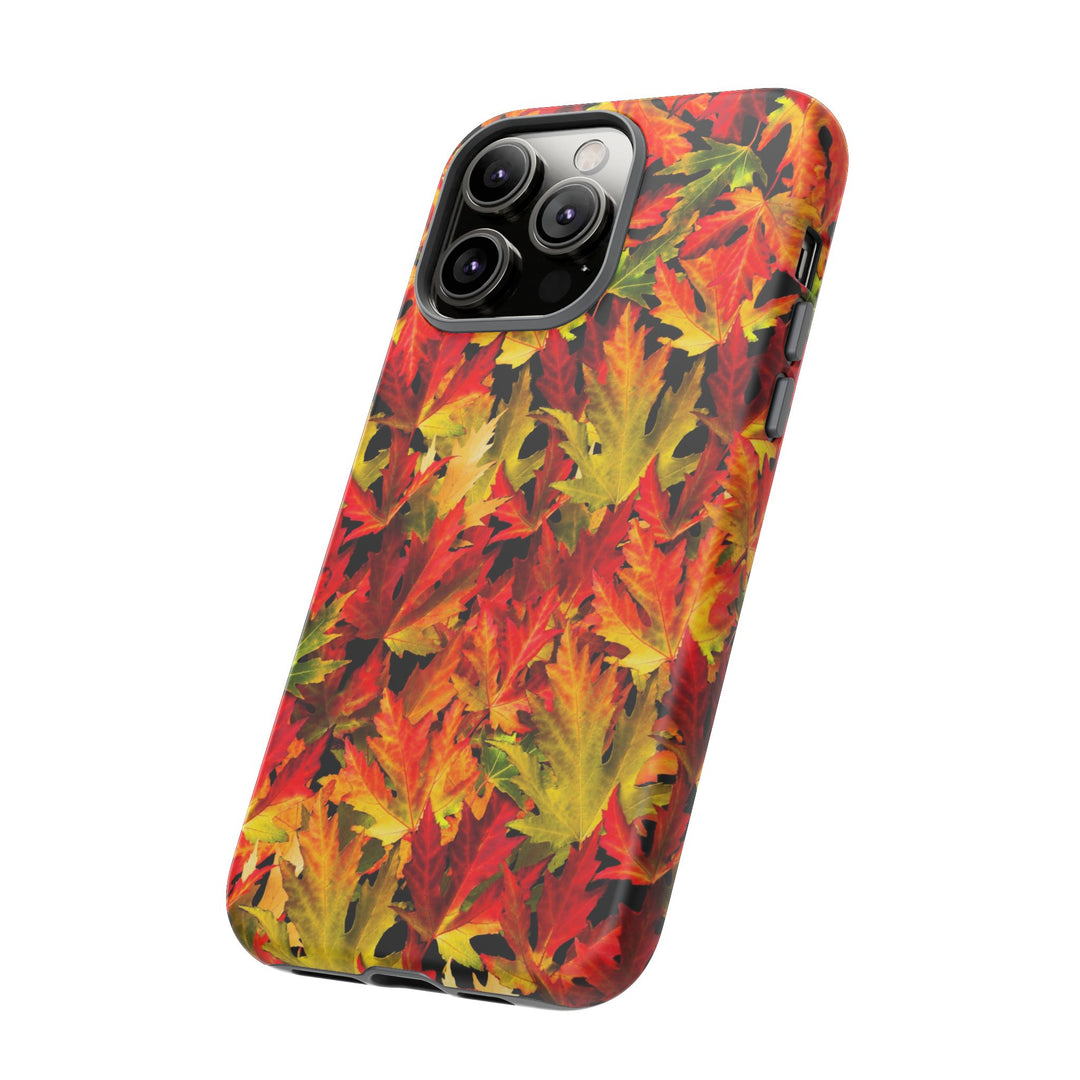 Fall Leaves Impact Resistant, Cute Phone Cases for Samsung S24, S23, S22, S21, IPhone 15 pro Iphone 14 pro Iphone 13 IPhone 12 Iphone 11 - Studio40ParkLane